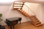 moderní schody PIANO, zábradlí nerezové